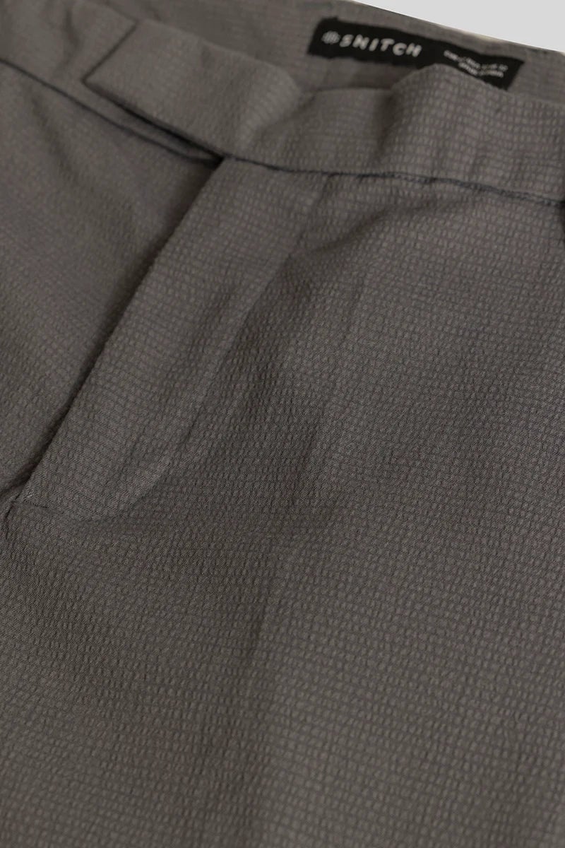 SNITCH Yann Grey Plain Slim Fit Trousers - Image 2